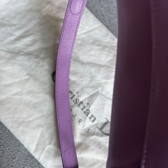Vintage Christian Dior Lavender Leather Saddle Bag - Picture 12 of 15